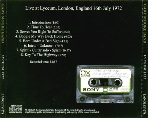   Lyceum: July 16th 1972 