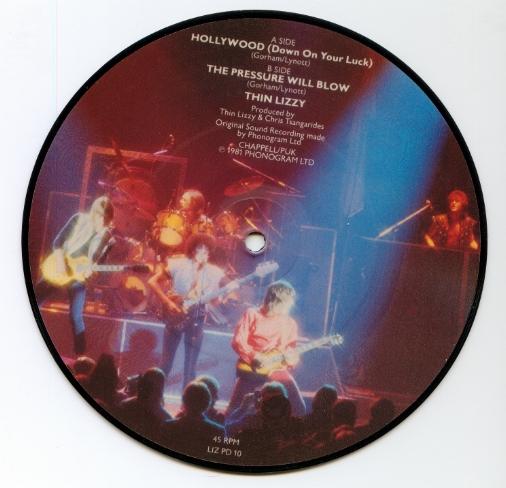   THIN LIZZY -- HOLLYWOOD - PICTURE DISK 