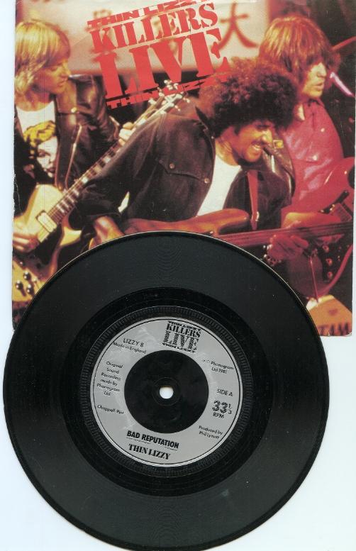  THIN LIZZY -- KILLERS LIVE --  7 inch 33 1/3 rpm EP 